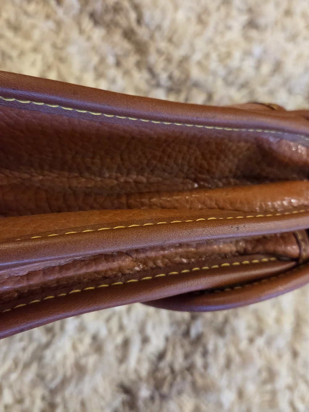 Vintage Dooney & Bourke Brown Pebbled Leather Crossbody Bag - Picture 4 of 9